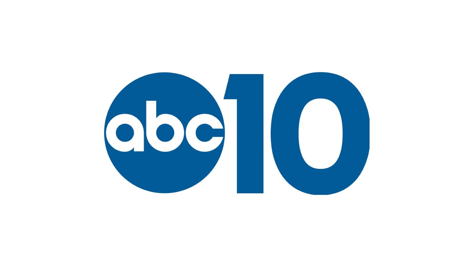 El logotipo de ABC10 — las letras abc dentro de un círculo azul, junto a un 10 azul.